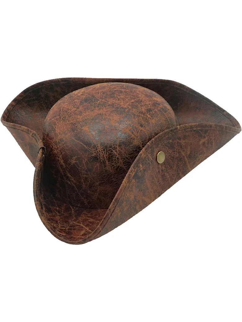 Pirate Triangle Leather Hat - Image 2