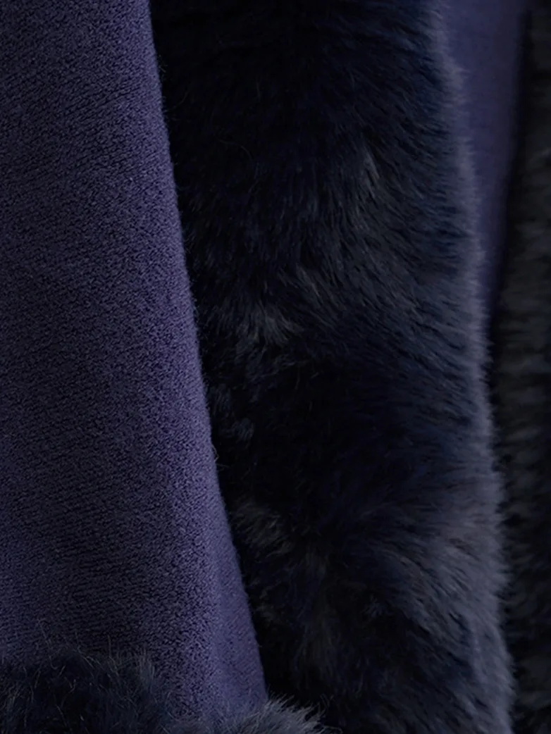 Christmas Vicotiran Double-layer Fur Collar Cape - Image 27