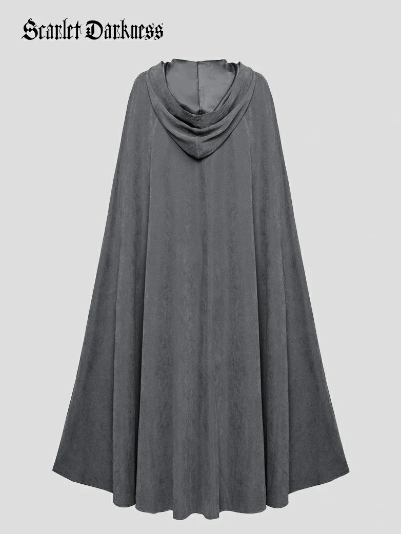 Medieval Renaissance Hooded Cloak for Witch,Warrior - Image 10