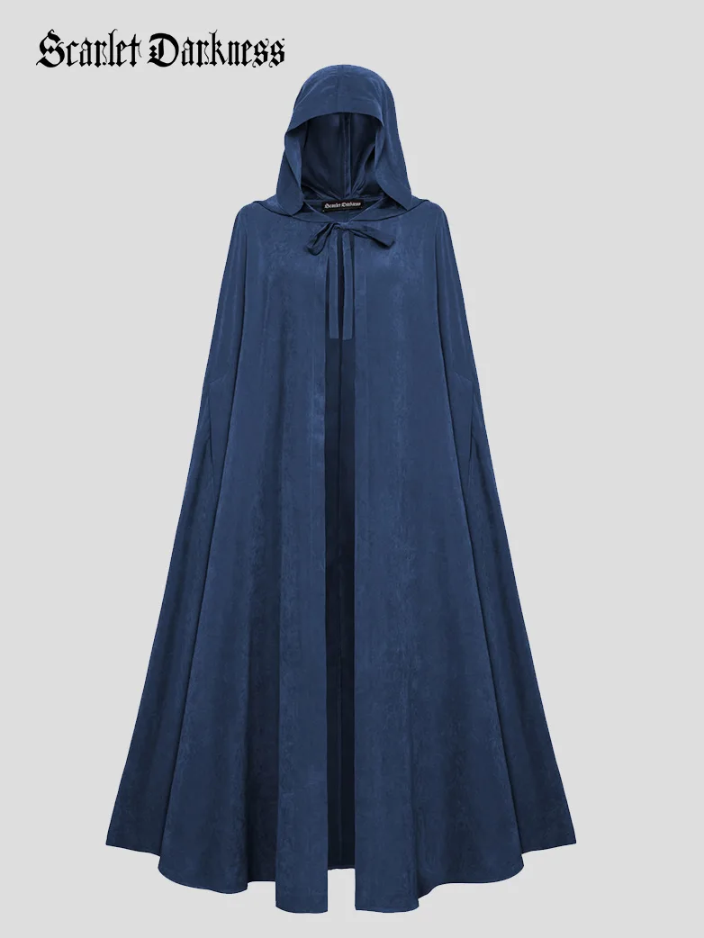 Medieval Renaissance Hooded Cloak for Witch,Warrior - Image 11