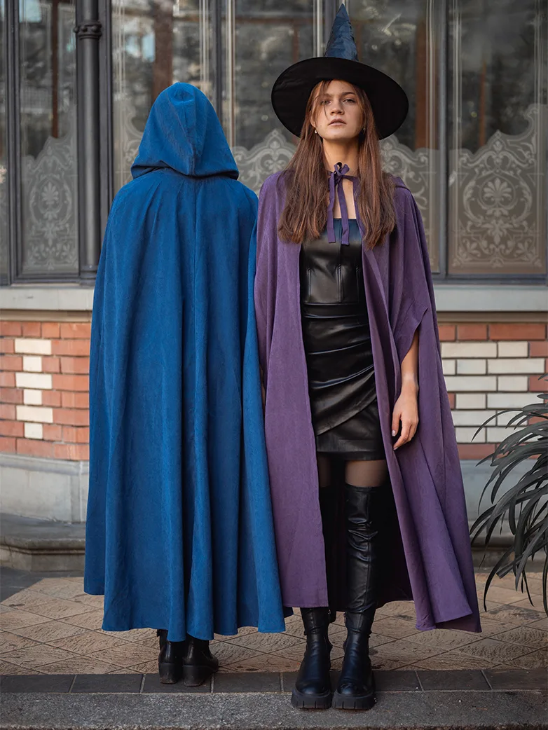 Medieval Renaissance Hooded Cloak for Witch,Warrior - Image 17