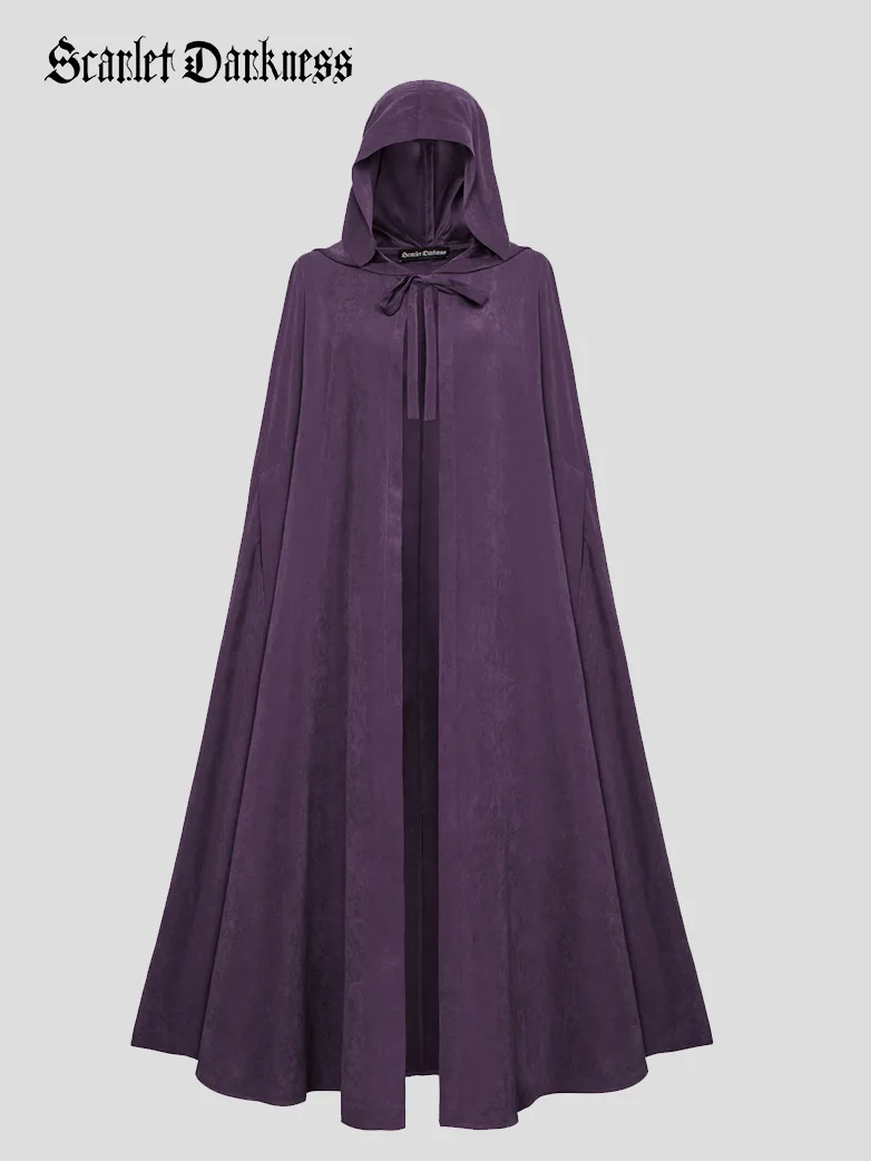 Medieval Renaissance Hooded Cloak for Witch,Warrior - Image 19
