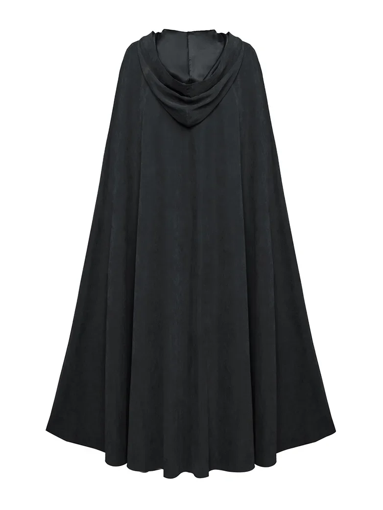 Medieval Renaissance Hooded Cloak for Witch,Warrior - Image 31