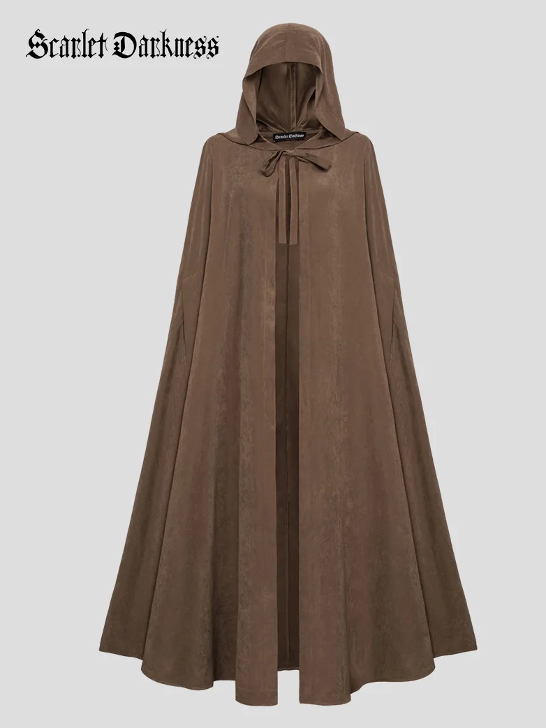 Medieval Renaissance Hooded Cloak for Witch,Warrior - Image 33