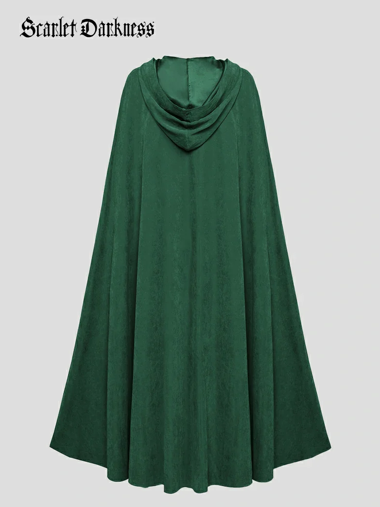 Medieval Renaissance Hooded Cloak for Witch,Warrior - Image 42