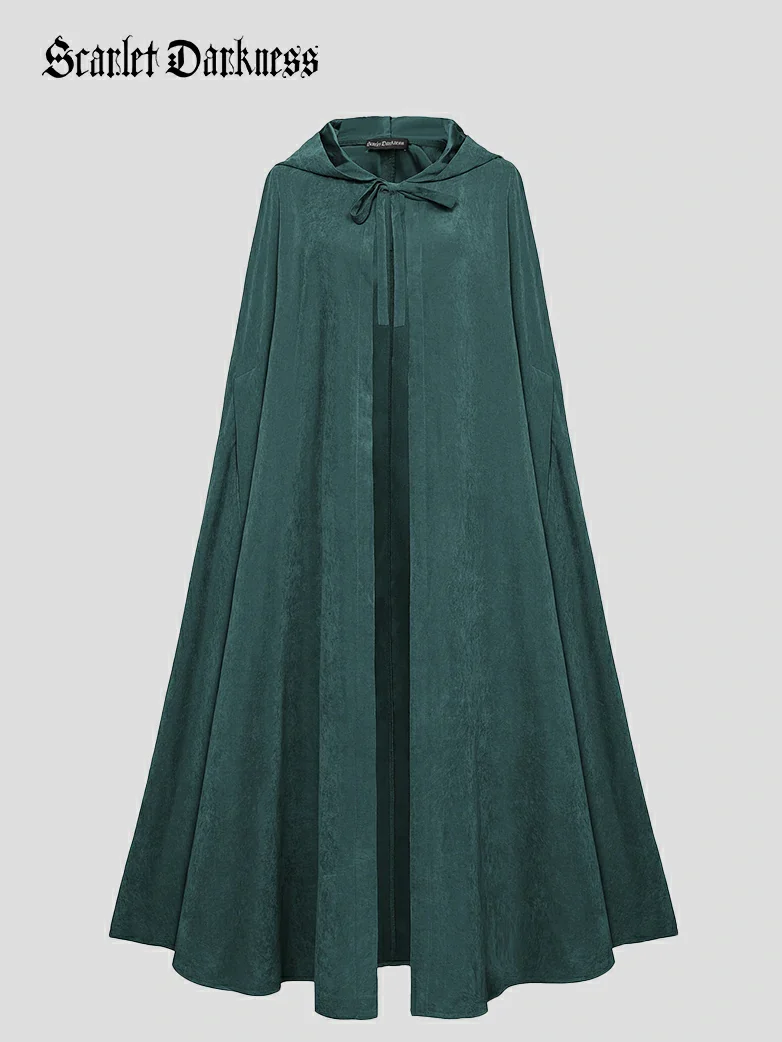 Medieval Renaissance Hooded Cloak for Witch,Warrior - Image 45