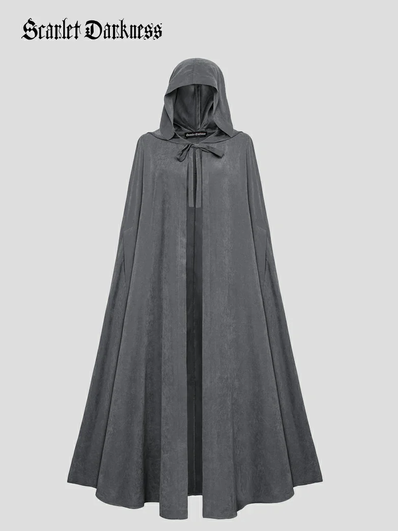Medieval Renaissance Hooded Cloak for Witch,Warrior - Image 5
