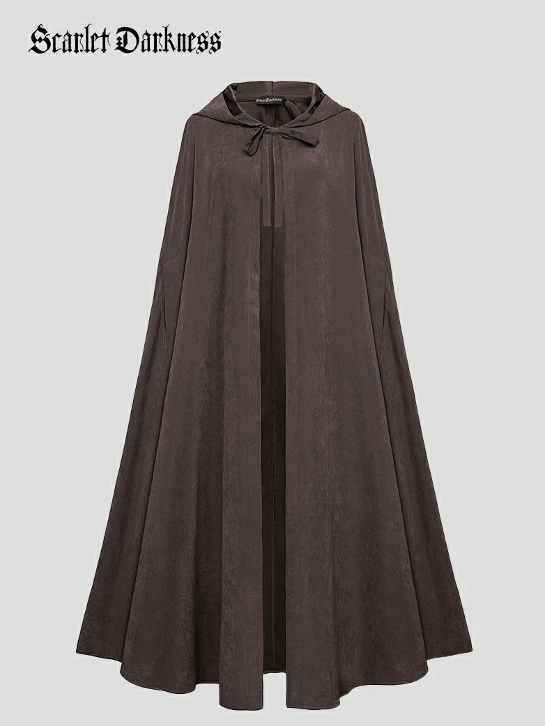 Medieval Renaissance Hooded Cloak for Witch,Warrior - Image 50