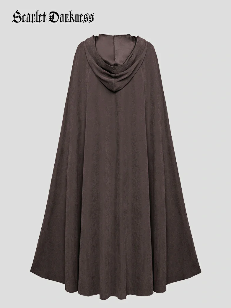 Medieval Renaissance Hooded Cloak for Witch,Warrior - Image 51
