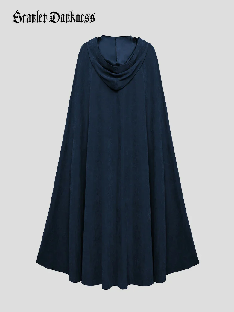 Medieval Renaissance Hooded Cloak for Witch,Warrior - Image 55