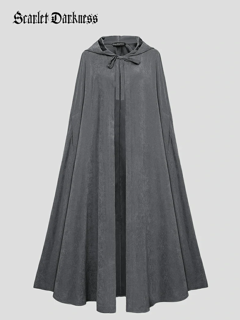 Medieval Renaissance Hooded Cloak for Witch,Warrior - Image 9