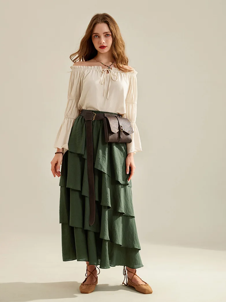 Renaissance Leather Waist Belt with Bag - Image 3
