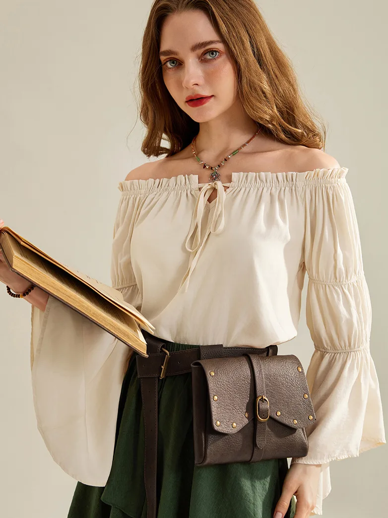 Renaissance Leather Waist Belt with Bag - Image 5