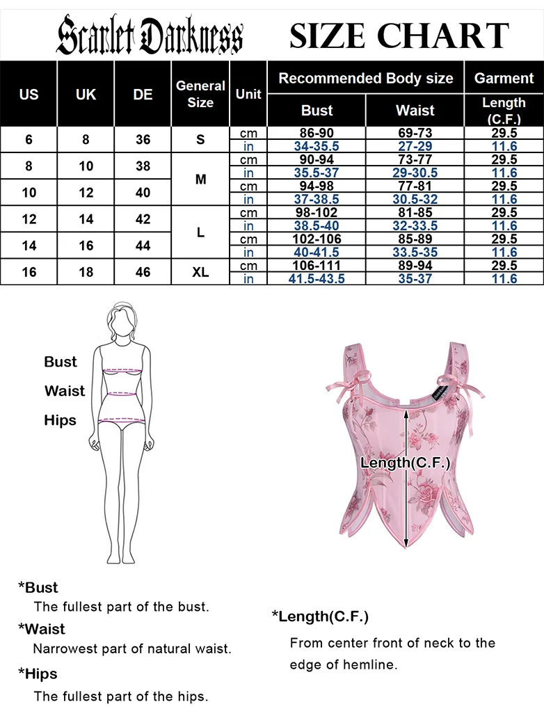 Women Renaissance 15 Bones Petal Hem Corset Top - Image 9