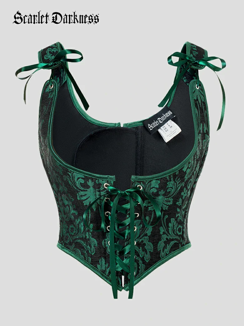 Renaissance Jacquard Under bust Corset for Fairy Cosplay - Image 44
