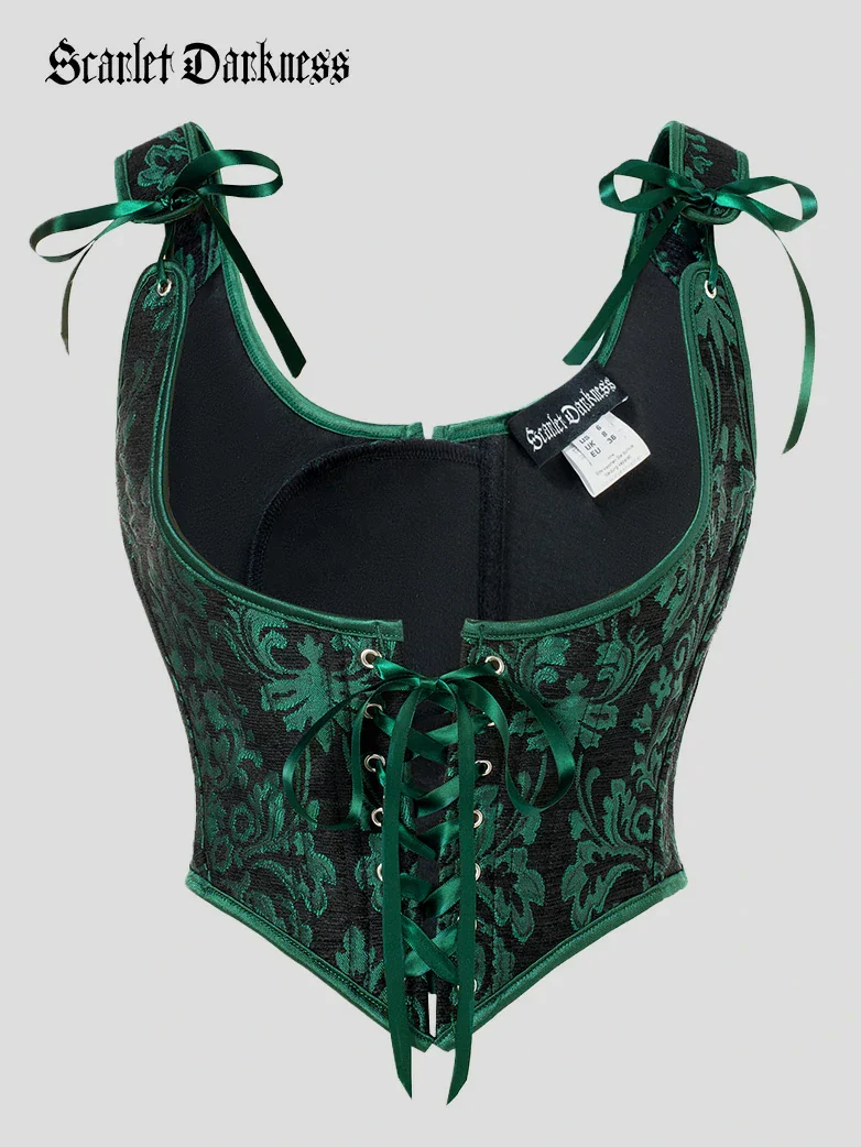 Renaissance Jacquard Under bust Corset for Fairy Cosplay - Image 43