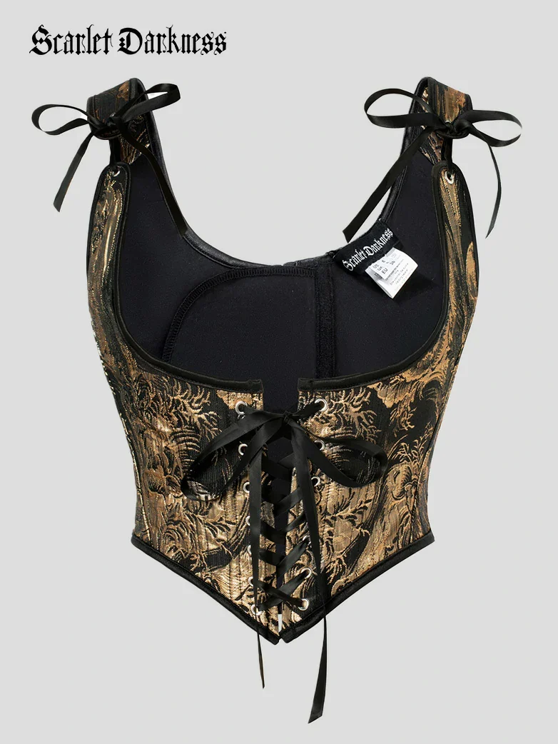 Renaissance Jacquard Under bust Corset for Fairy Cosplay - Image 38
