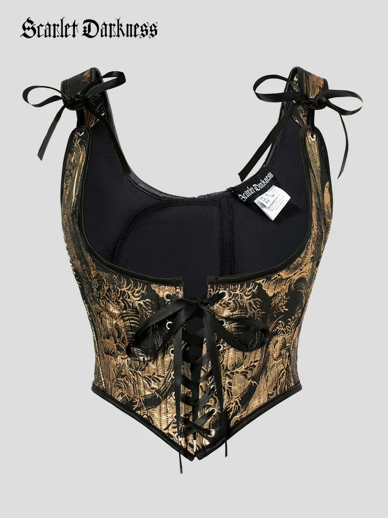 Renaissance Jacquard Under bust Corset for Fairy Cosplay - Image 37