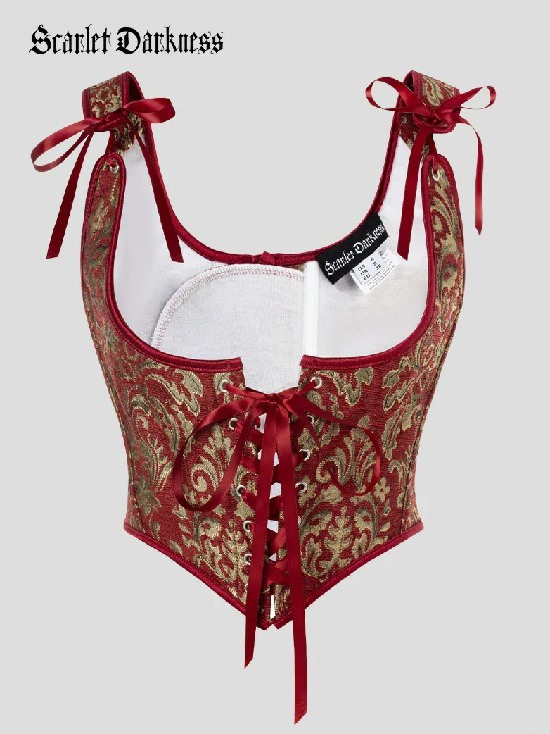 Renaissance Jacquard Under bust Corset for Fairy Cosplay - Image 32