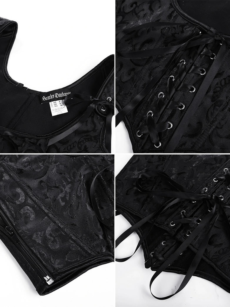 Renaissance Jacquard Under bust Corset for Fairy Cosplay - Image 22