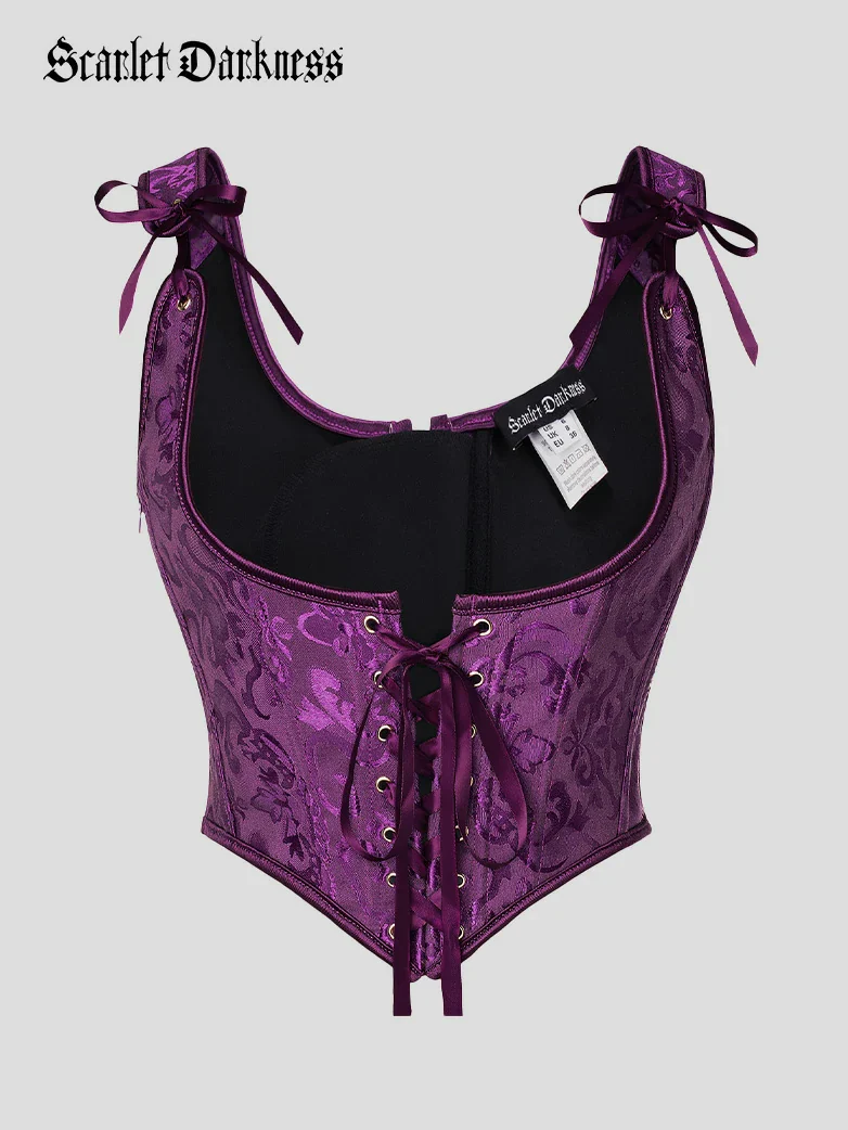 Renaissance Jacquard Under bust Corset for Fairy Cosplay - Image 28