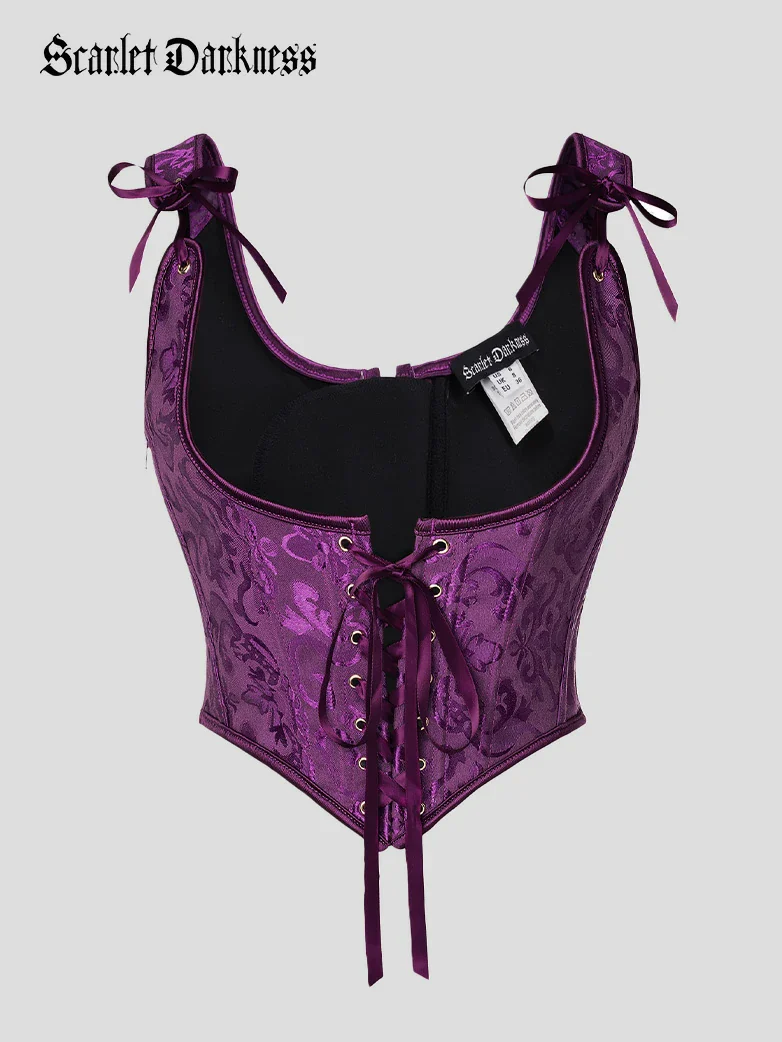 Renaissance Jacquard Under bust Corset for Fairy Cosplay - Image 29