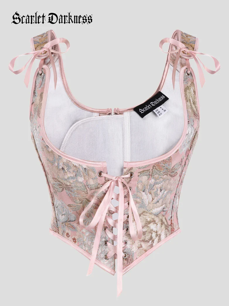 Renaissance Jacquard Under bust Corset for Fairy Cosplay