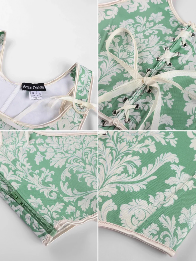 Renaissance Jacquard Under bust Corset for Fairy Cosplay - Image 51