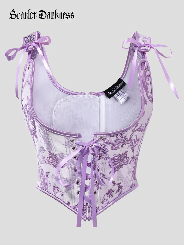 Renaissance Jacquard Under bust Corset for Fairy Cosplay - Image 52