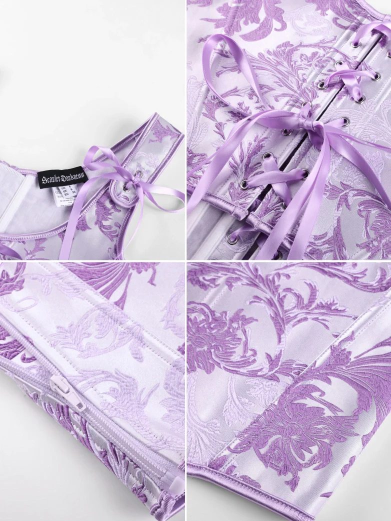 Renaissance Jacquard Under bust Corset for Fairy Cosplay - Image 53