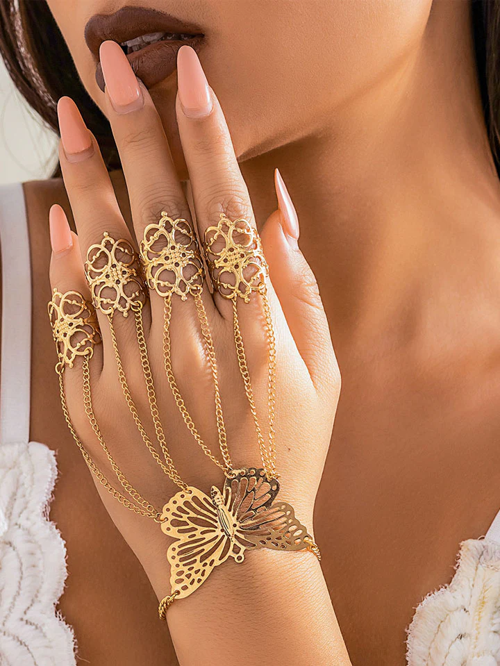 Steampunk Gold Rush Finger Chain
