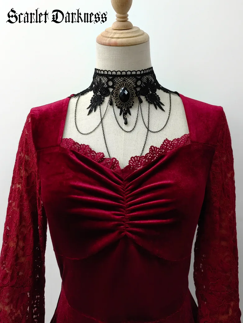 Goth Vampire Lace Choker - Image 2