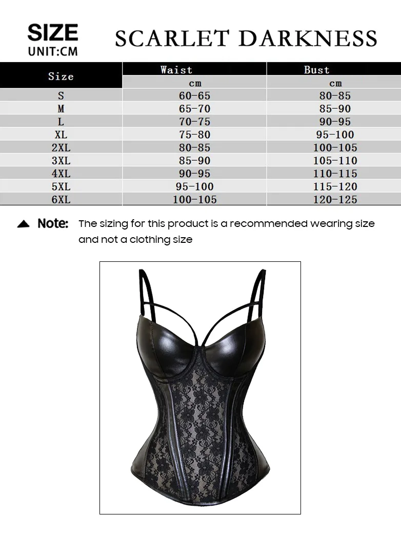 Women Halter Top Gothic PU Leather Corset - Image 4