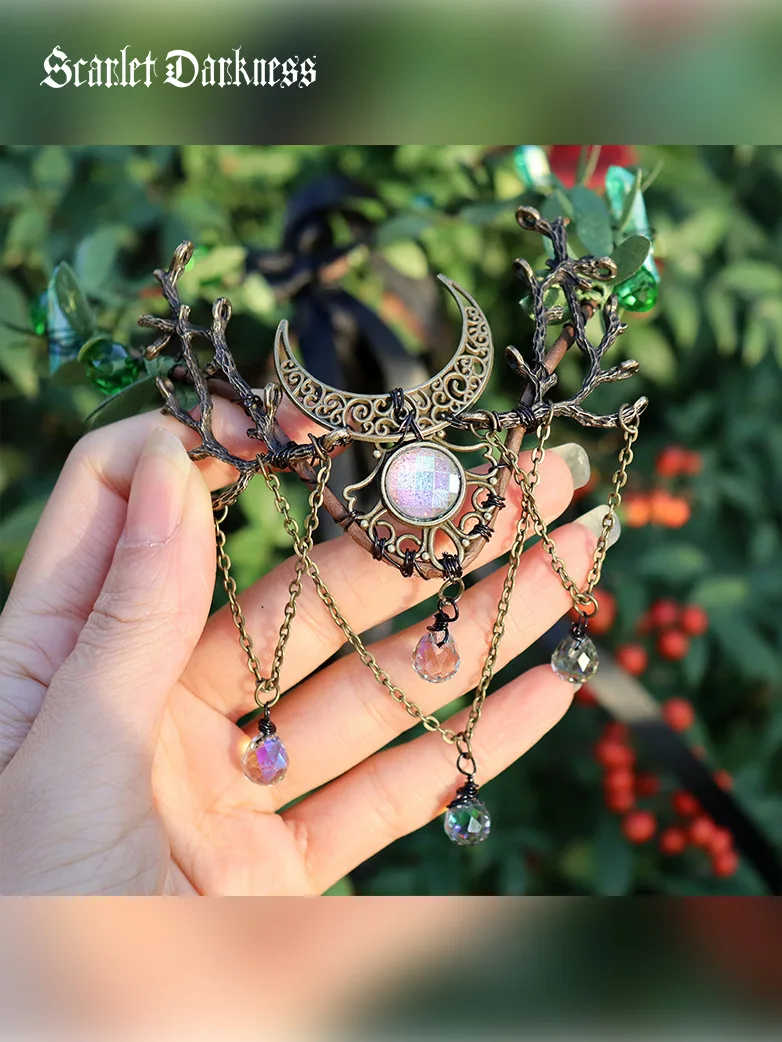 Mediaeval Wiccan Moon Crown - Image 5