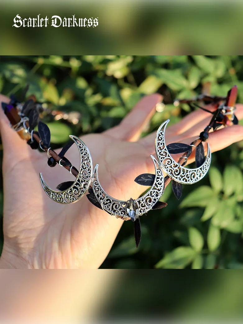 Mediaeval Wiccan Moon Crown - Image 6