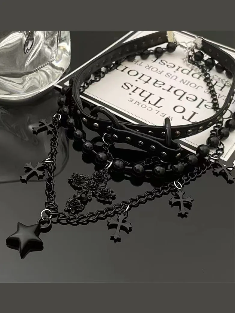 Miss Danger's Layered Leather Choker - Image 2