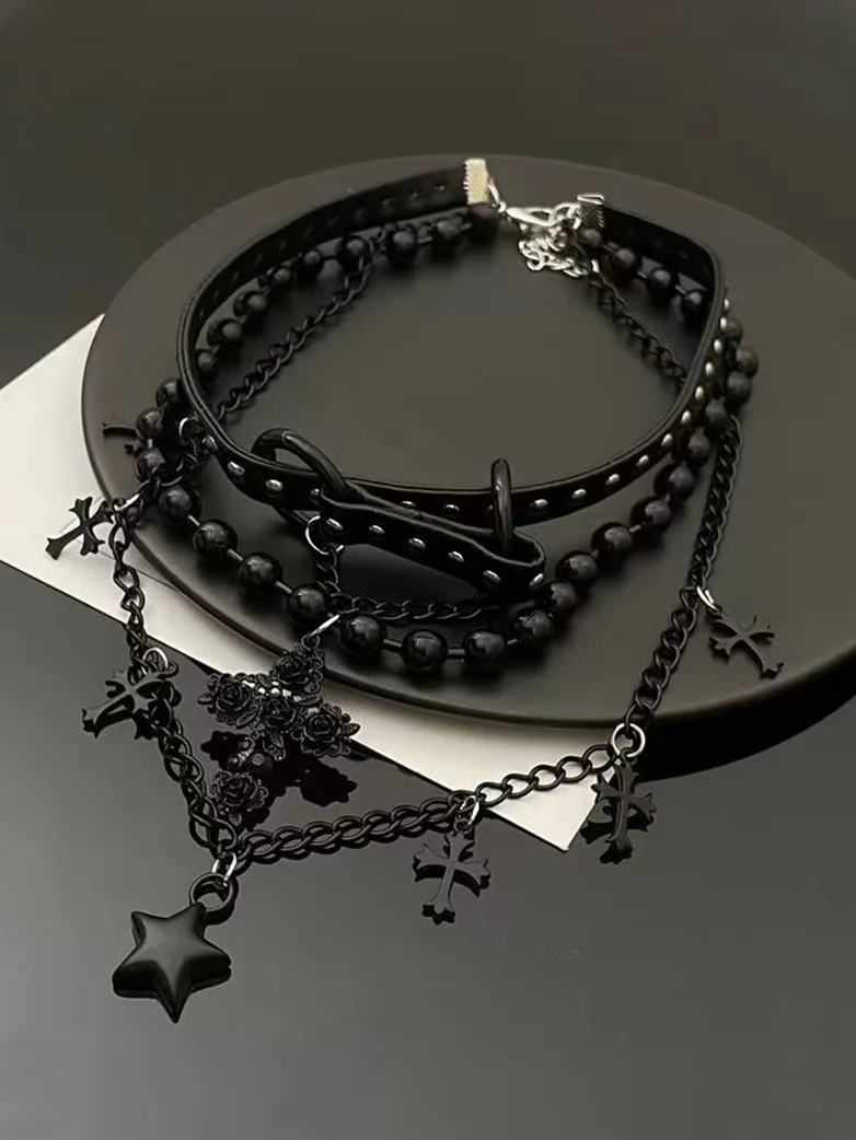 Miss Danger's Layered Leather Choker - Image 3