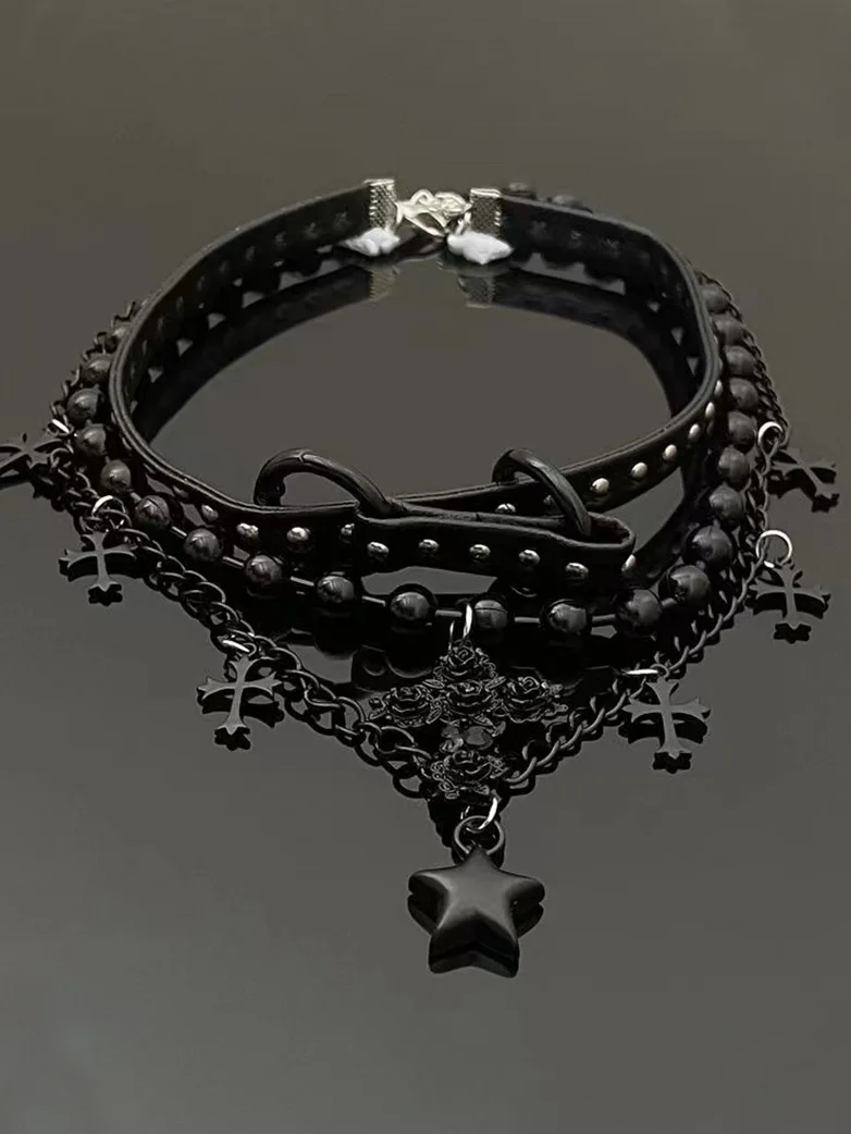 Miss Danger's Layered Leather Choker - Image 4