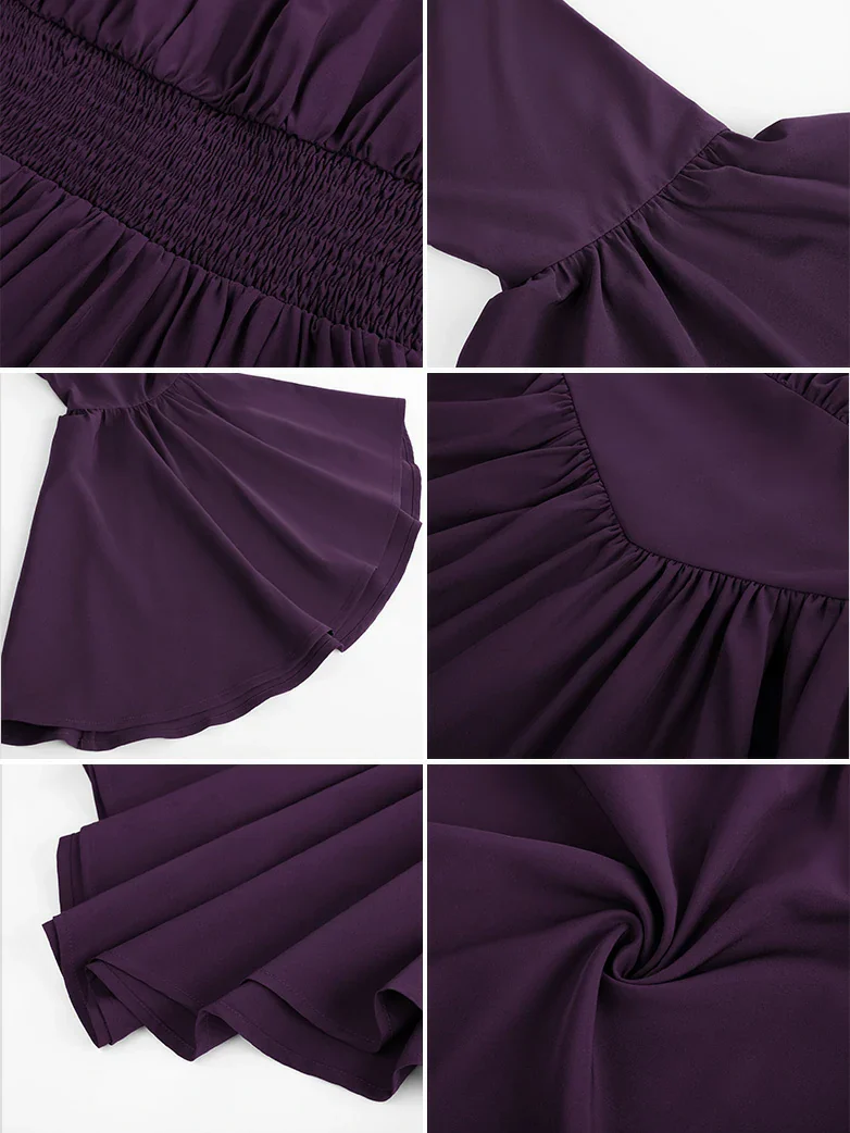 Renaissance Irregular Hem Off Shoulder Pockets Dress - Image 46