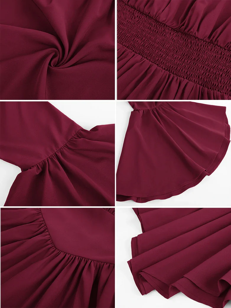 Renaissance Irregular Hem Off Shoulder Pockets Dress - Image 36