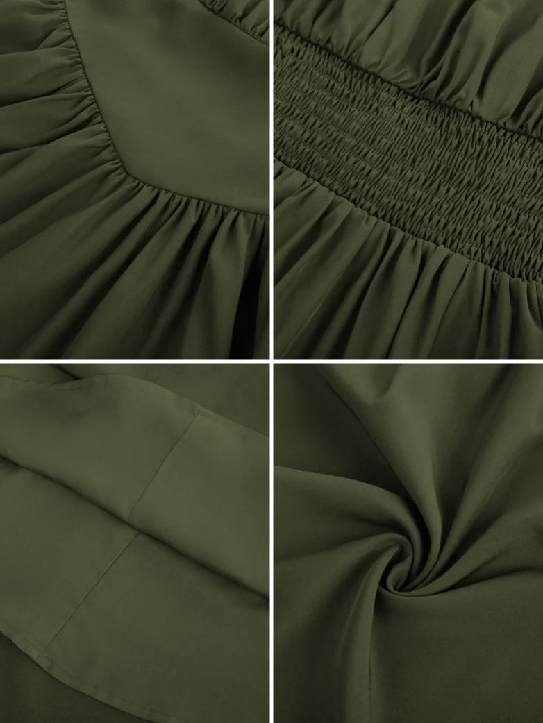 Renaissance Irregular Hem Off Shoulder Pockets Dress - Image 80