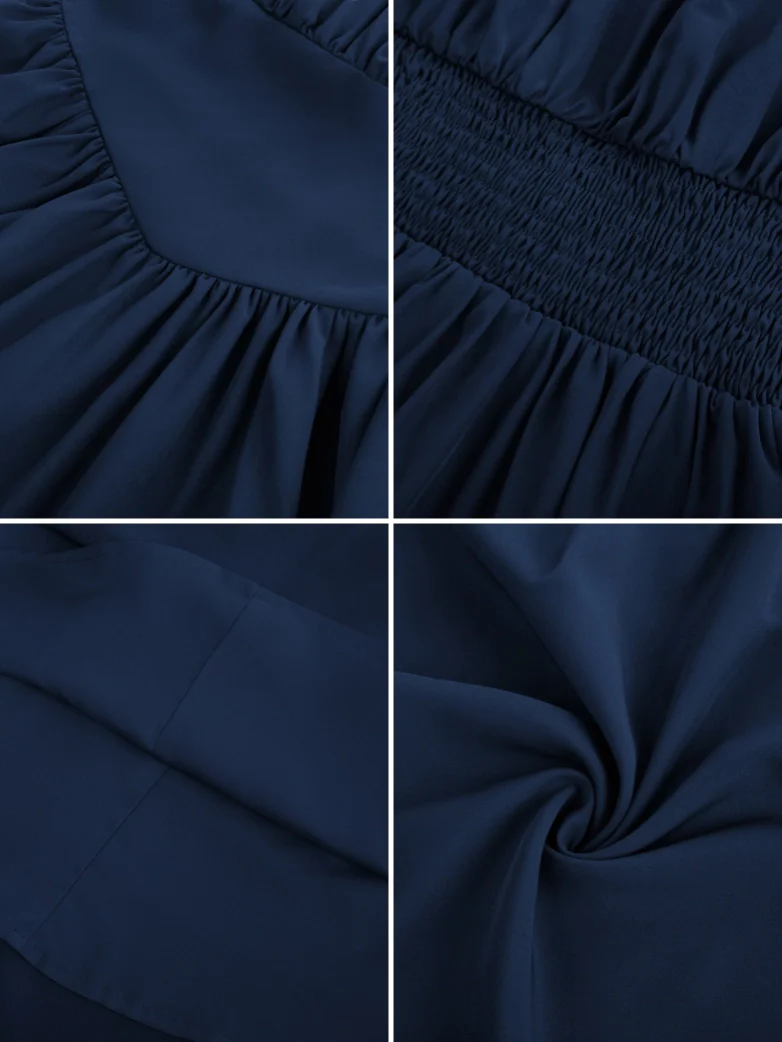 Renaissance Irregular Hem Off Shoulder Pockets Dress - Image 75