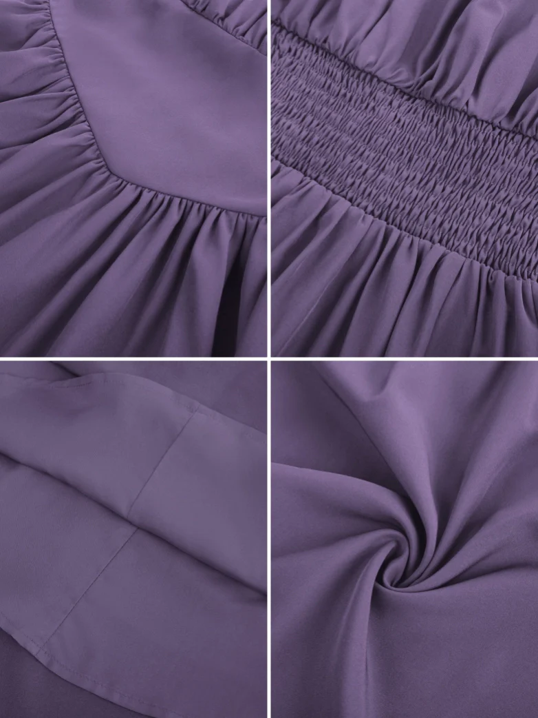 Renaissance Irregular Hem Off Shoulder Pockets Dress - Image 86