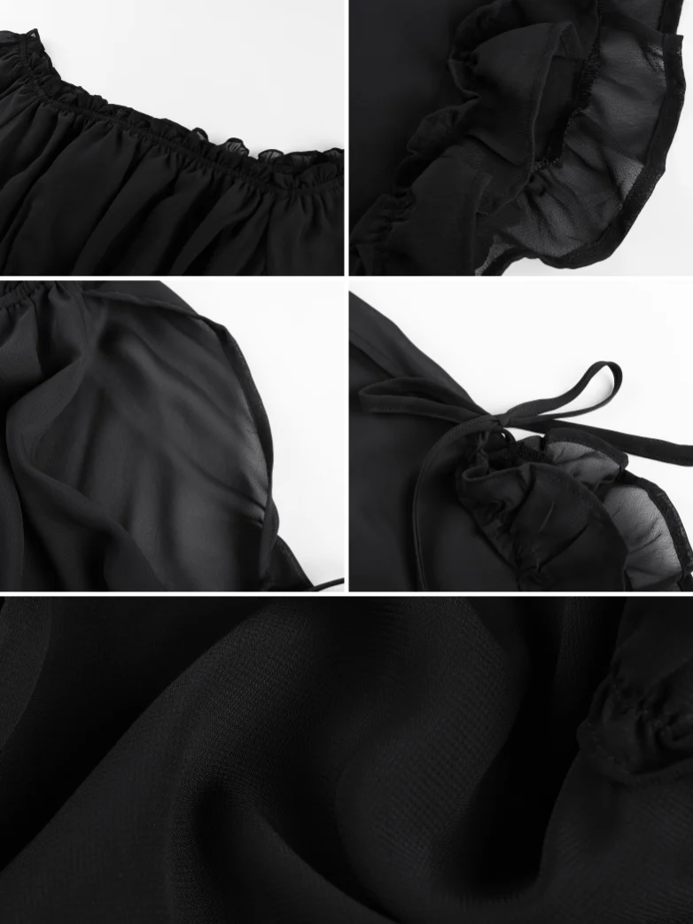 Renaissance Chiffon Off Shoulder Top with Batwing Sleeves - Image 16