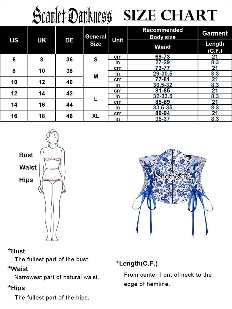 14 Bones Waist Corset Belt with Classical Hand-painted - Image 7