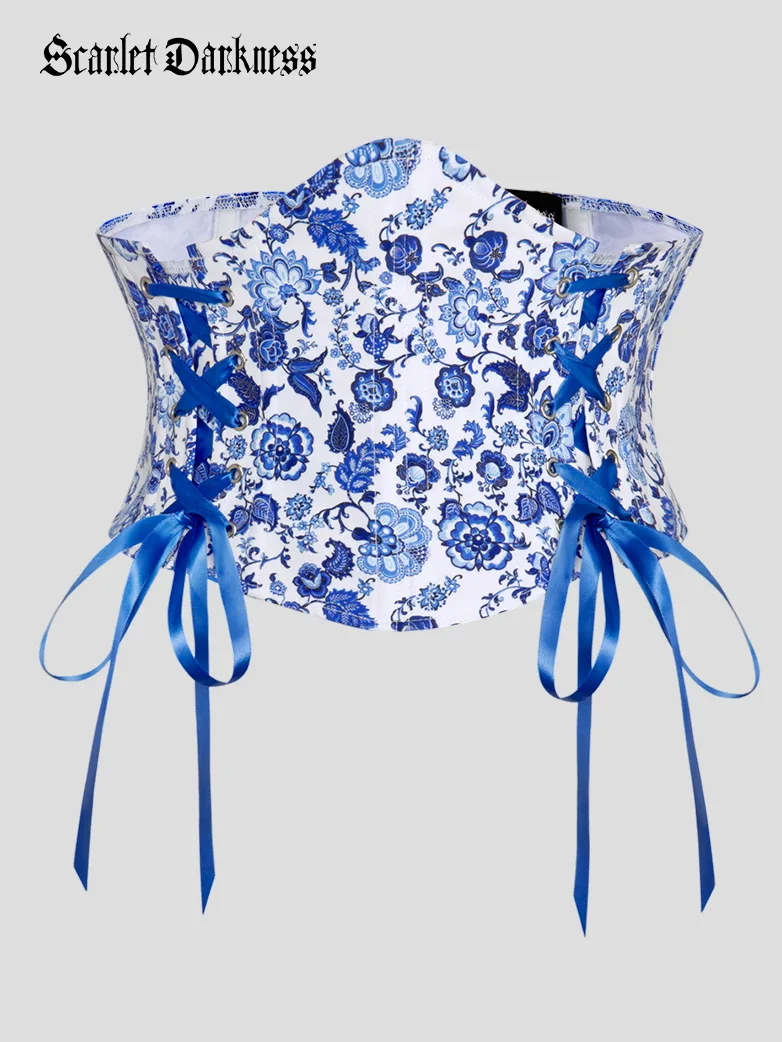 14 Bones Waist Corset Belt with Classical Hand-painted - Image 8