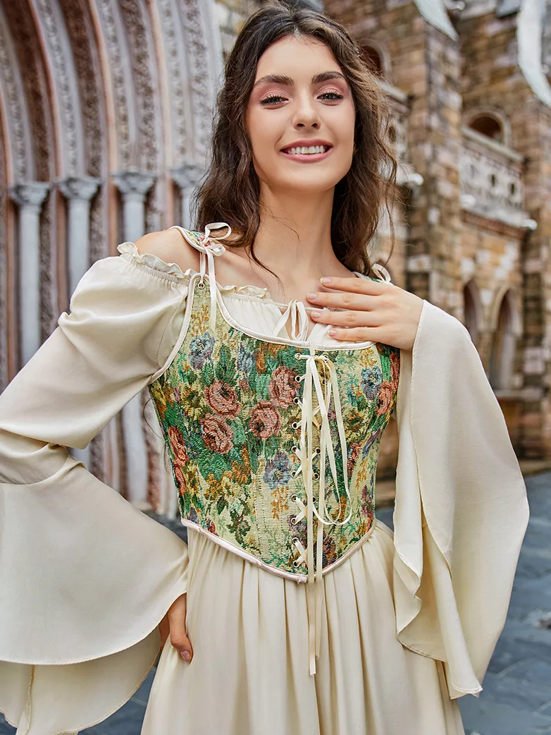 Renaissance Faire Lace up Corset with Zip Adjustable - Image 22
