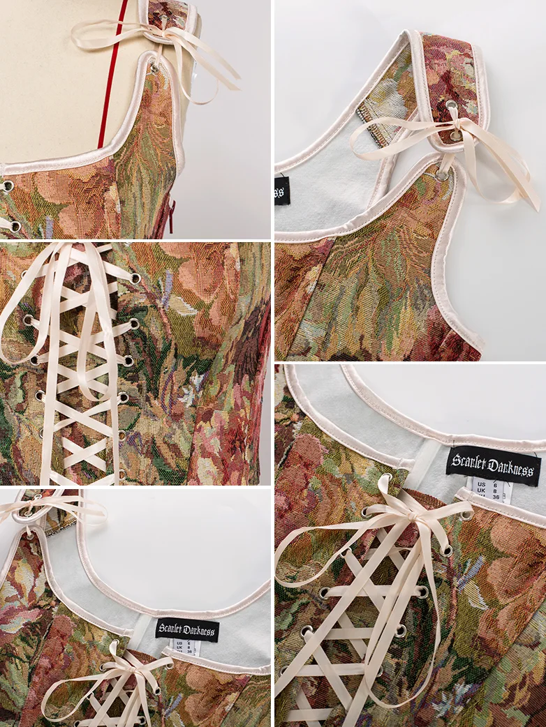 Renaissance Faire Lace up Corset with Zip Adjustable - Image 30