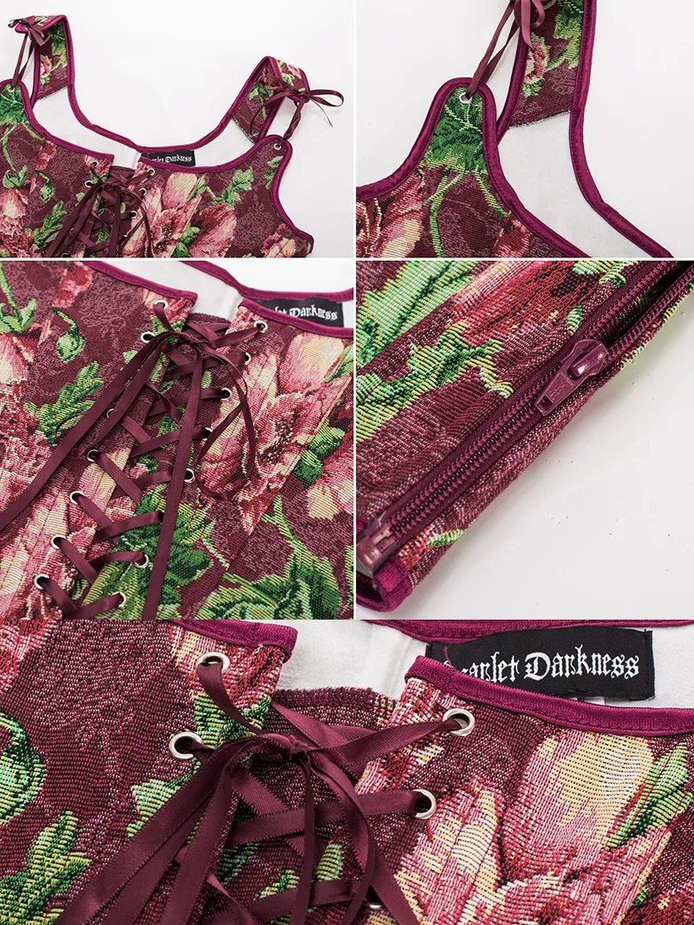 Renaissance Faire Lace up Corset with Zip Adjustable - Image 32
