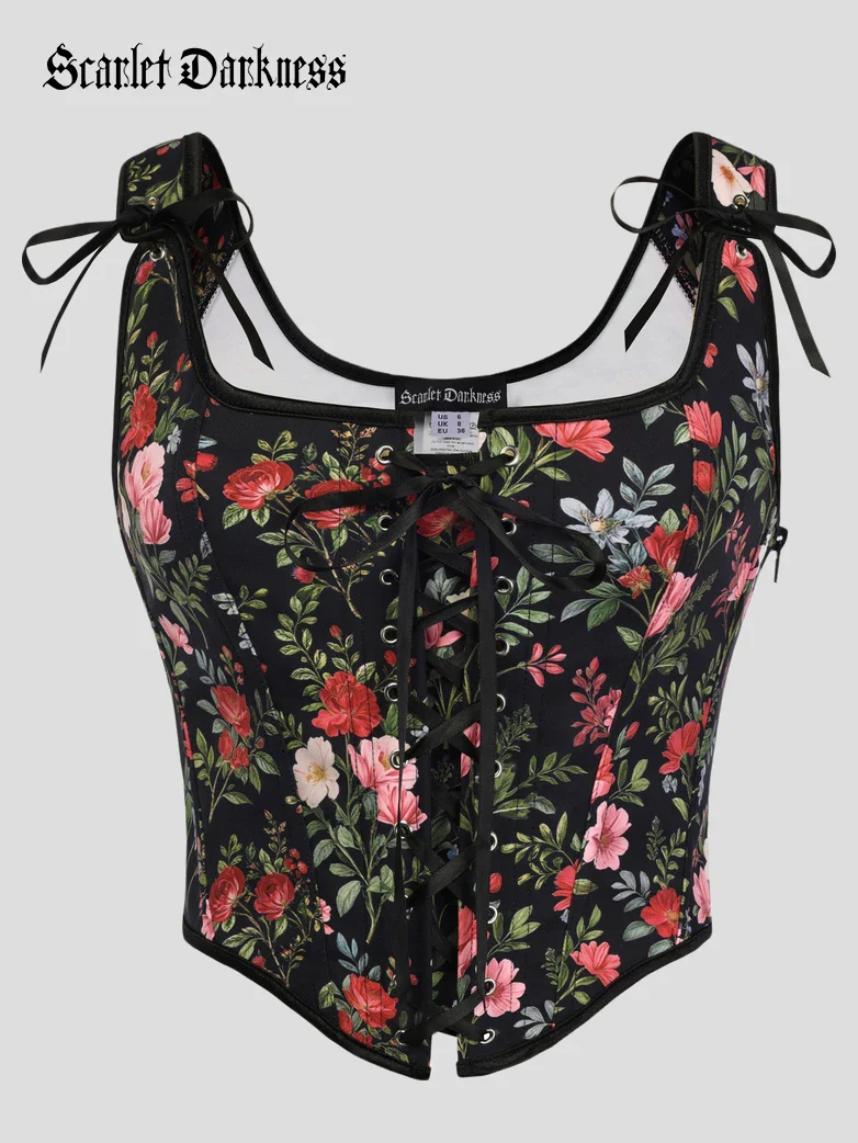 Renaissance Corset Lace-up U-Back 10 Bones Vest - Image 39